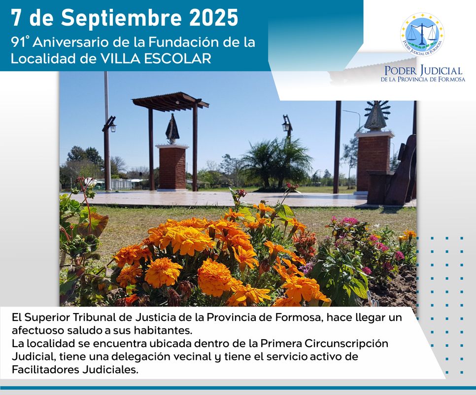 Aniversario de la localidad Villa Escolar