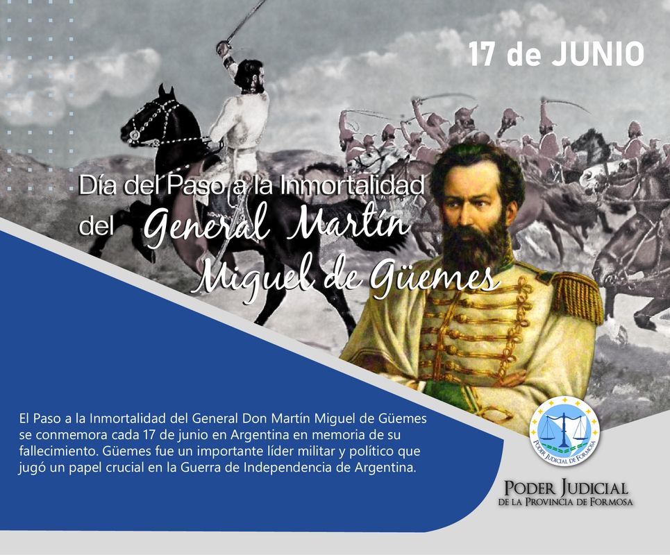 Aniversario del paso a la inmortalidad del General Güemes