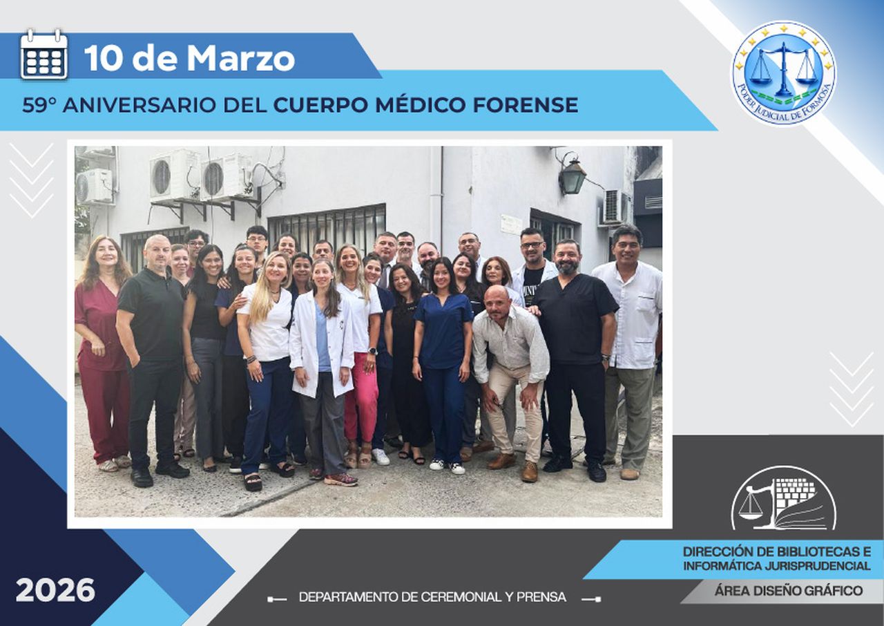 Efemérides - 59º Aniversario Cuerpo Médico Forense