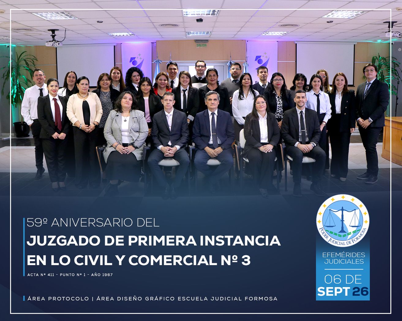 Efemérides - 59º Aniversario Juzgado Civil 3