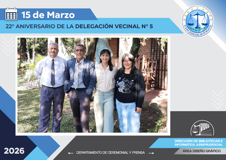 Efemérides - 22º Aniversario Delegación Vecinal 5