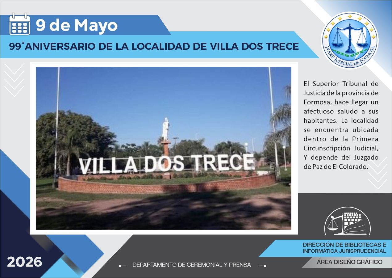 Efemérides - 99º Aniversario Villa Dos Trece